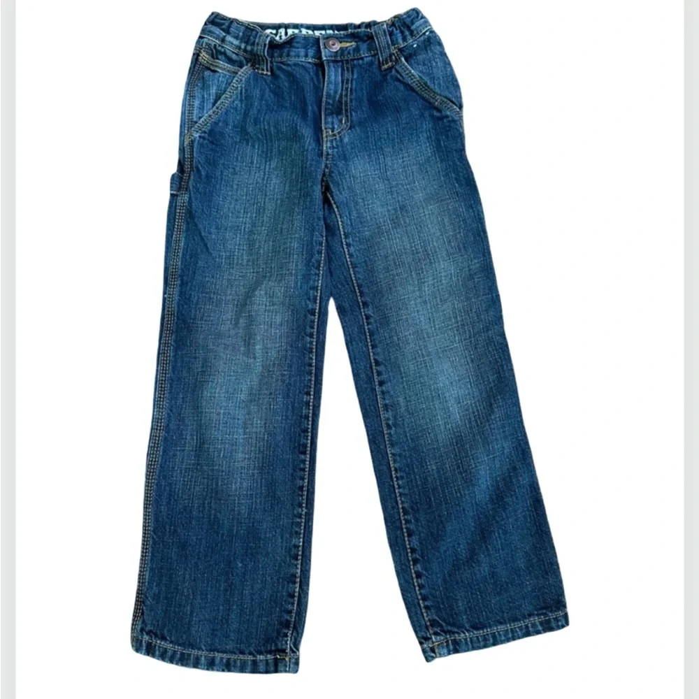 Gymboree Boys Loose Fit Carpenter Jeans Blue Denim Size 5